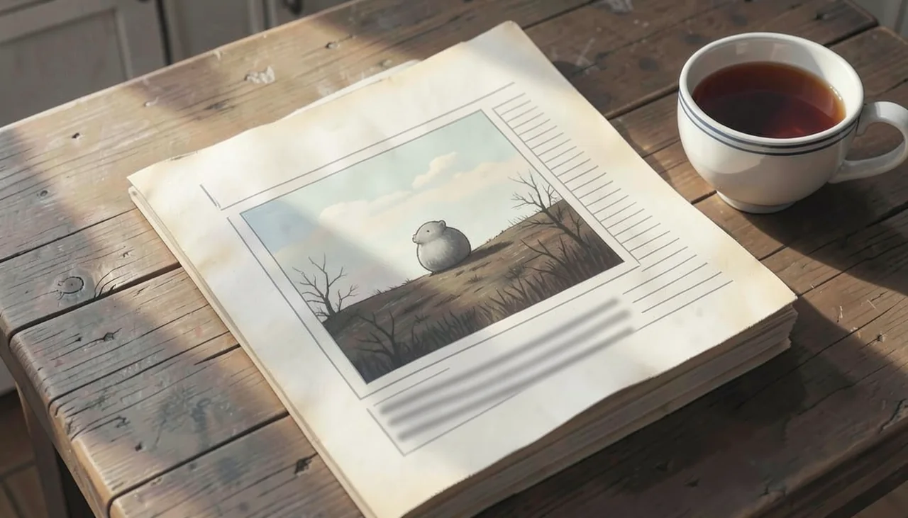 The broadsheet on the breakfast table